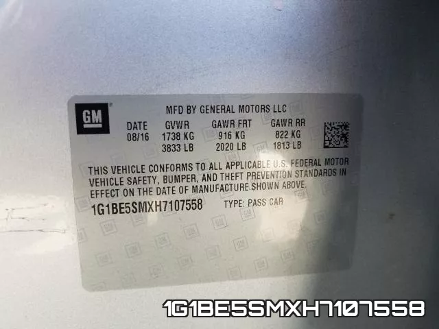 1G1BE5SMXH7107558 фото 2