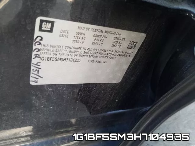 1G1BF5SM3H7104935 фото 2