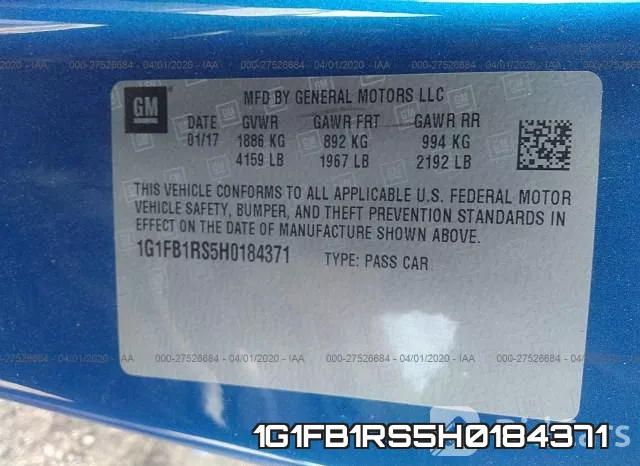 1G1FB1RS5H0184371 фото 10