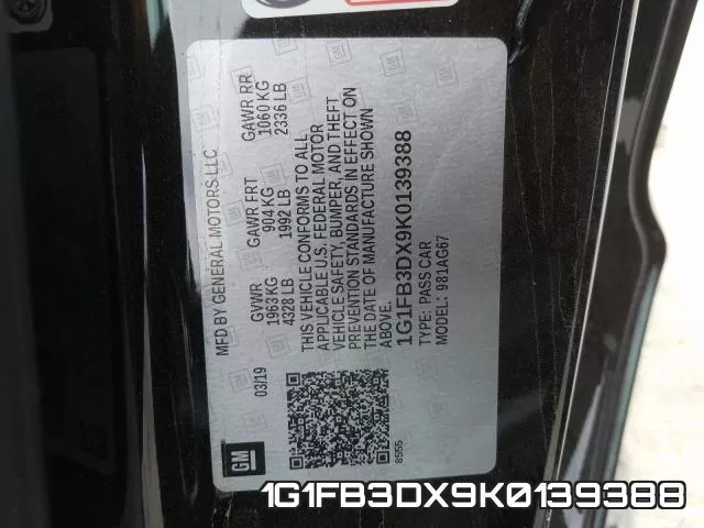 1G1FB3DX9K0139388 фото 2