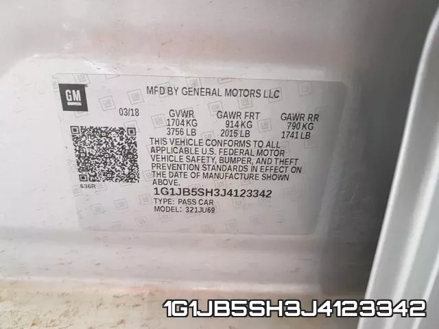 1G1JB5SH3J4123342 фото 2