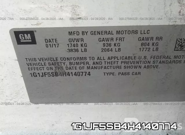 1G1JF5SB4H4140774 фото 10