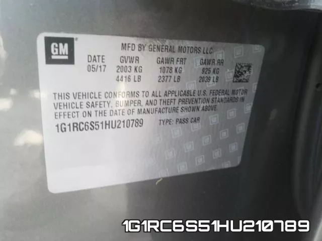 1G1RC6S51HU210789 фото 2