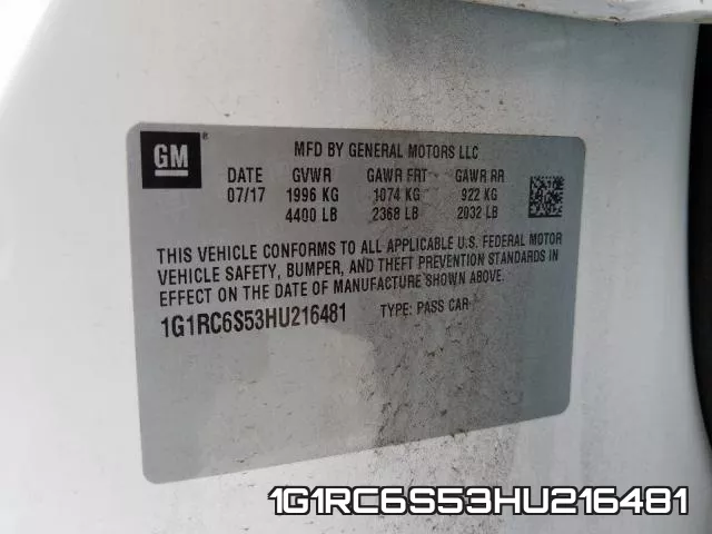 1G1RC6S53HU216481 фото 2