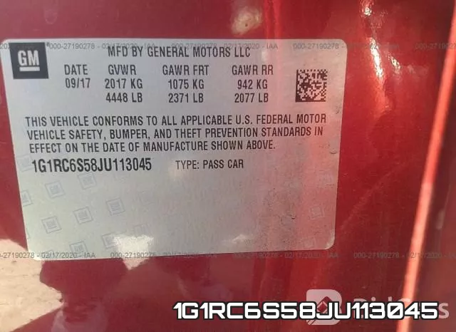 1G1RC6S58JU113045 фото 10