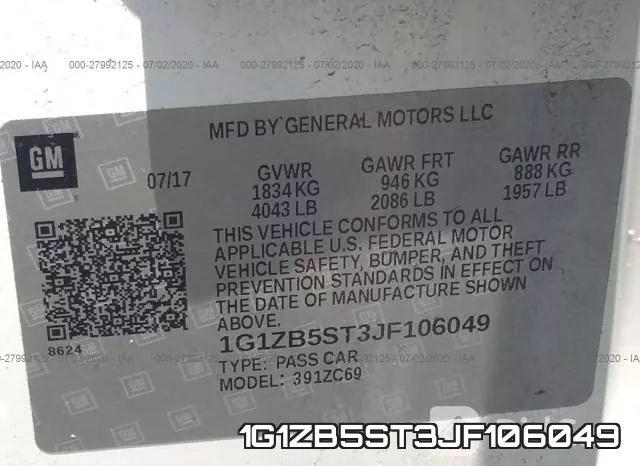 1G1ZB5ST3JF106049 фото 10