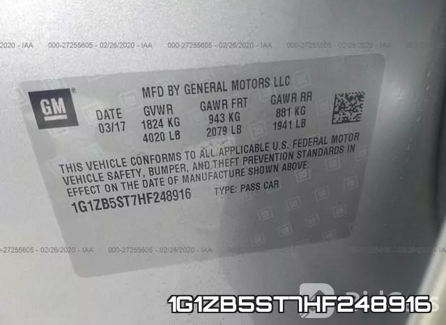 1G1ZB5ST7HF248916 фото 10