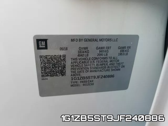 1G1ZB5ST9JF240886 фото 2