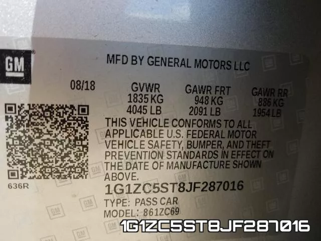 1G1ZC5ST8JF287016 фото 2