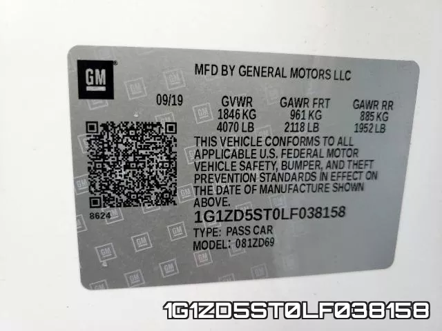 1G1ZD5ST0LF038158 фото 2