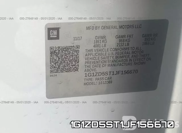 1G1ZD5ST1JF156670 фото 10