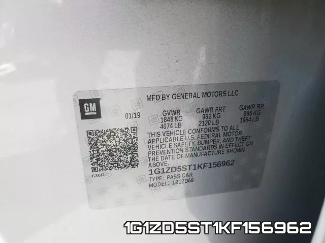 1G1ZD5ST1KF156962 фото 2
