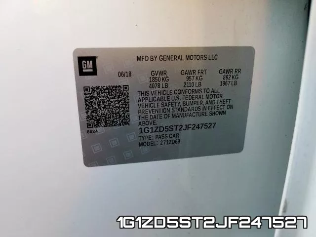 1G1ZD5ST2JF247527 фото 2