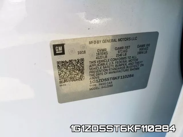 1G1ZD5ST6KF110284 фото 2