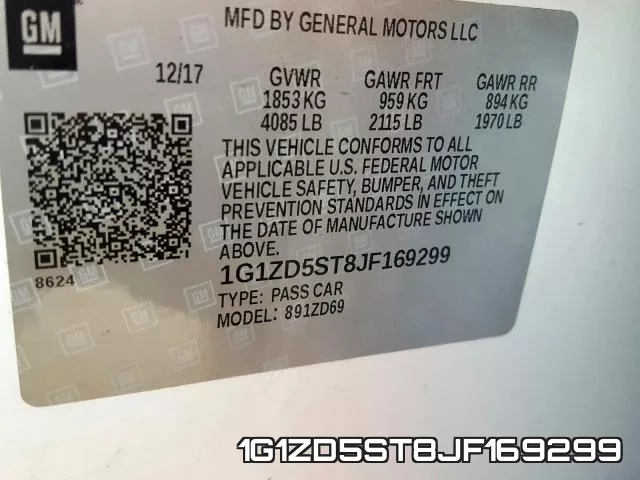 1G1ZD5ST8JF169299 фото 2