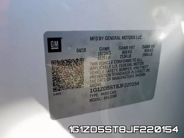 1G1ZD5ST8JF220154 фото 2