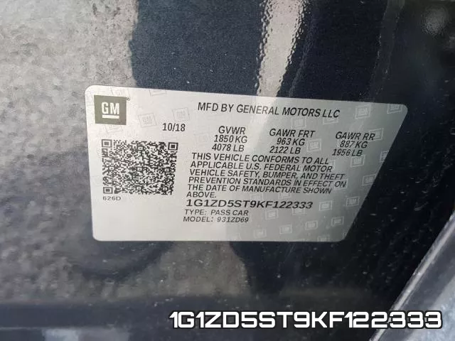 1G1ZD5ST9KF122333 фото 2