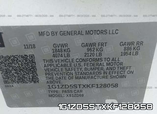 1G1ZD5STXKF128058 фото 10