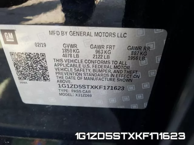 1G1ZD5STXKF171623 фото 2