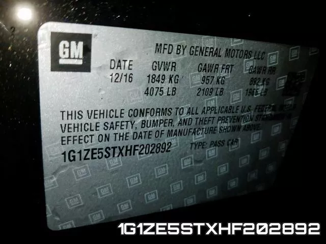 1G1ZE5STXHF202892 фото 2