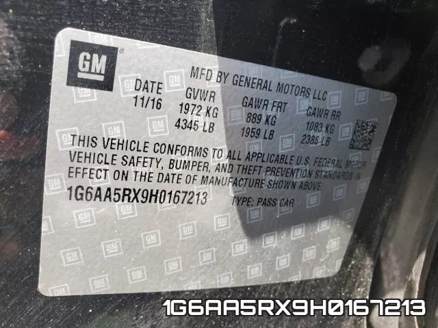 1G6AA5RX9H0167213 фото 2