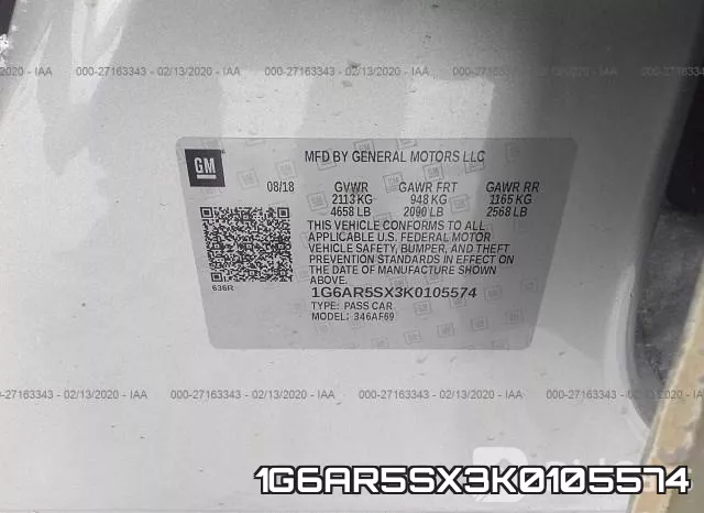 1G6AR5SX3K0105574 фото 10