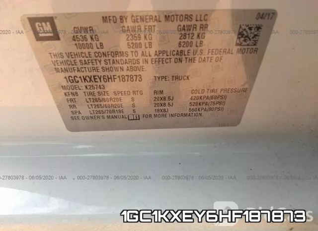 1GC1KXEY6HF187873 фото 10