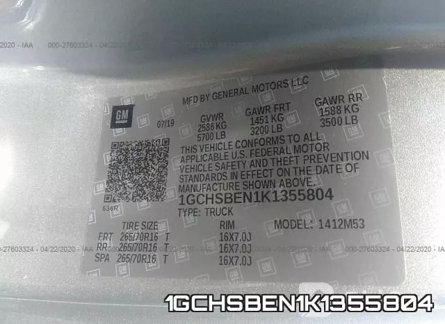 1GCHSBEN1K1355804 фото 10