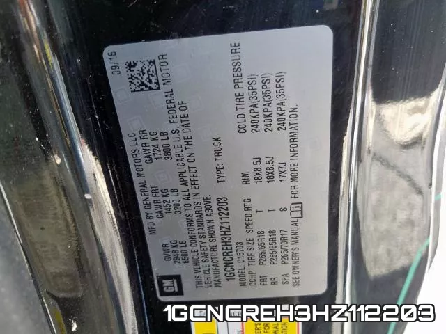 1GCNCREH3HZ112203 фото 2