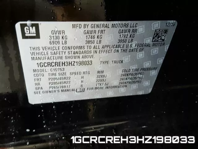 1GCRCREH3HZ198033 фото 2