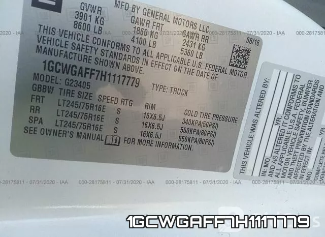 1GCWGAFF7H1117779 фото 10