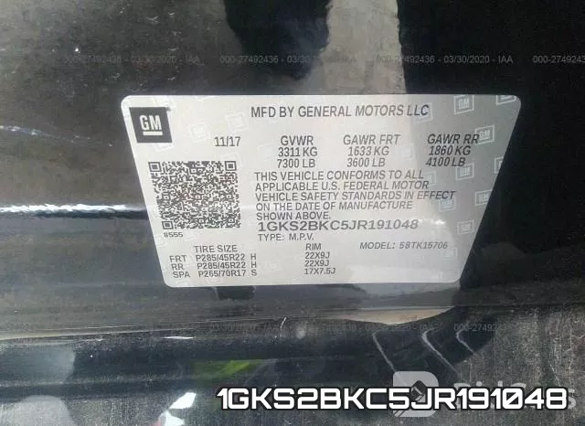 1GKS2BKC5JR191048 фото 10