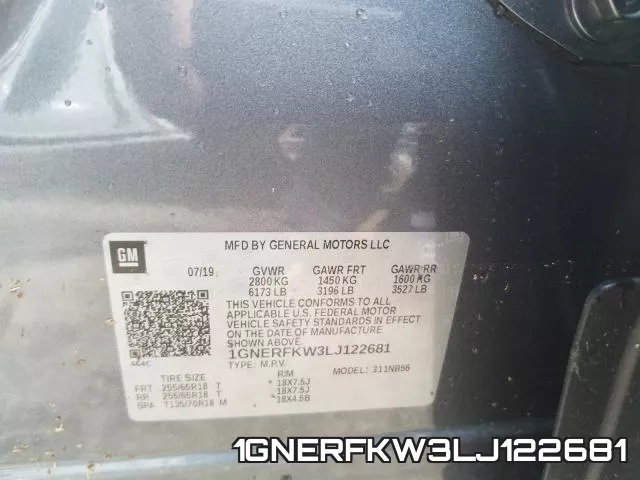1GNERFKW3LJ122681 фото 2