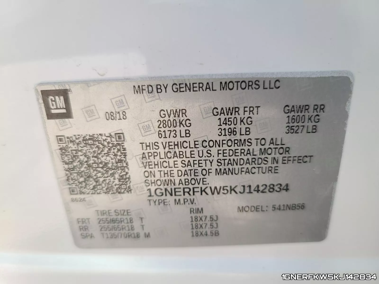 1GNERFKW5KJ142834 фото 2