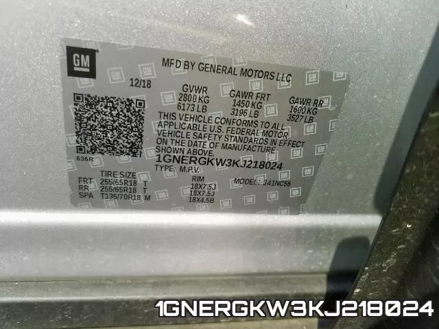 1GNERGKW3KJ218024 фото 2