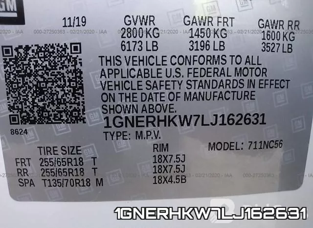 1GNERHKW7LJ162631 фото 10