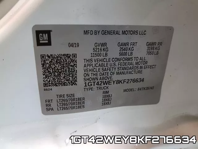 1GT42WEY8KF276634 фото 2