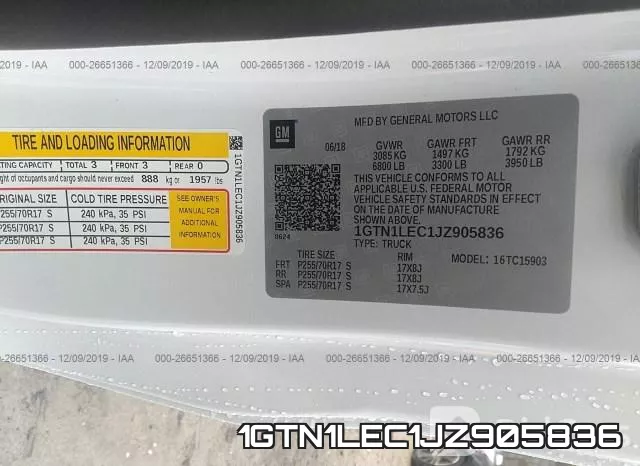1GTN1LEC1JZ905836 фото 10