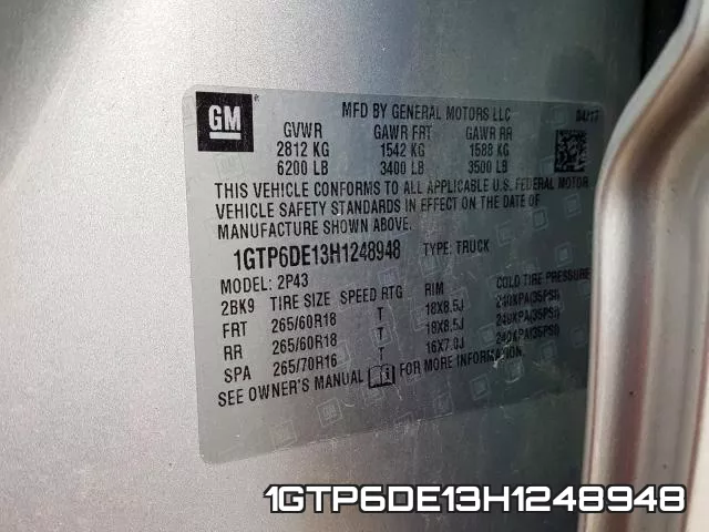 1GTP6DE13H1248948 фото 2