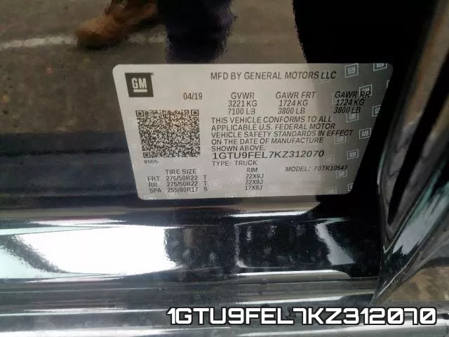 1GTU9FEL7KZ312070 фото 2