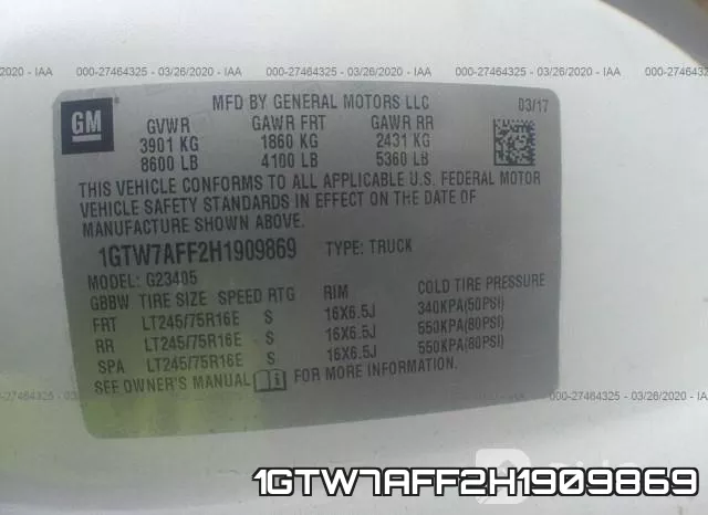1GTW7AFF2H1909869 фото 10