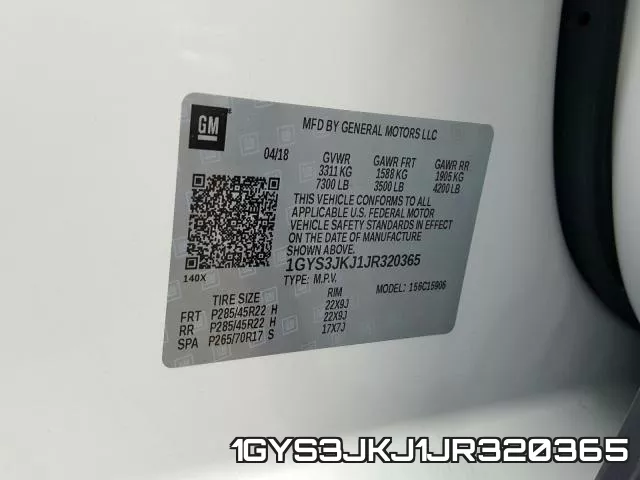 1GYS3JKJ1JR320365 фото 2
