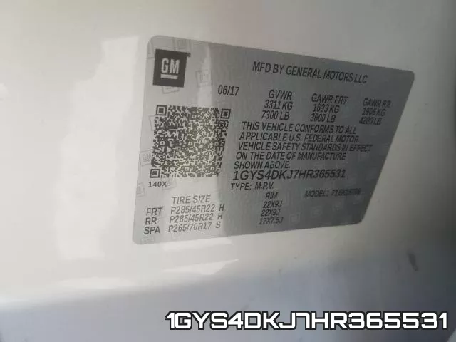1GYS4DKJ7HR365531 фото 2