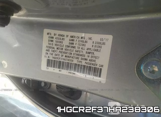1HGCR2F37HA238306 фото 10