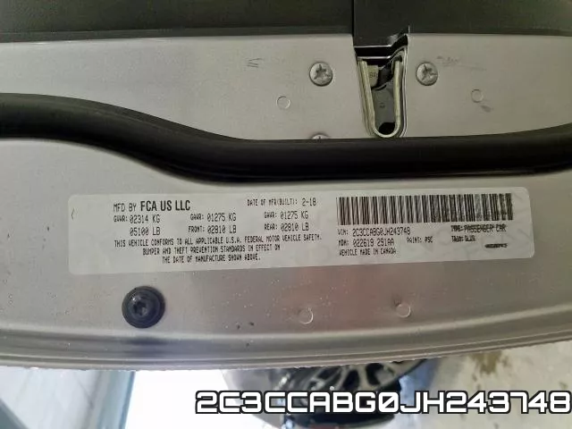 2C3CCABG0JH243748 фото 2