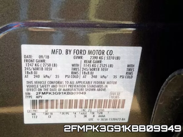 2FMPK3G91KBB09949 фото 2