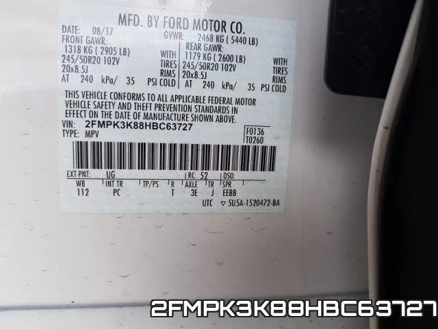 2FMPK3K88HBC63727 фото 2