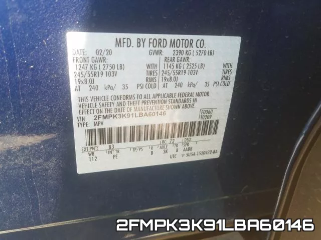 2FMPK3K91LBA60146 фото 2