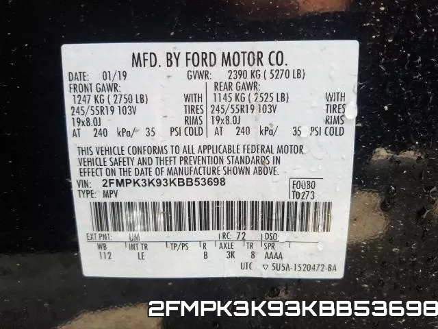 2FMPK3K93KBB53698 фото 2