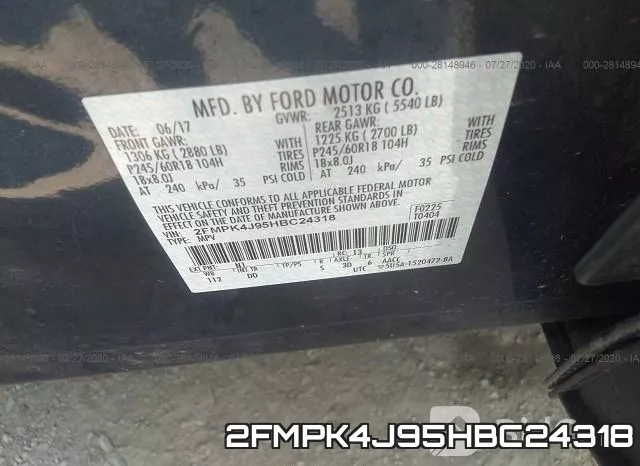 2FMPK4J95HBC24318 фото 10